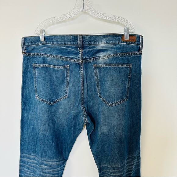 Ecko Unltd Mens Relaxed Fit Distressed Straight Denim Jeans Blue Y2K Sz 40X32 - Picture 4 of 10